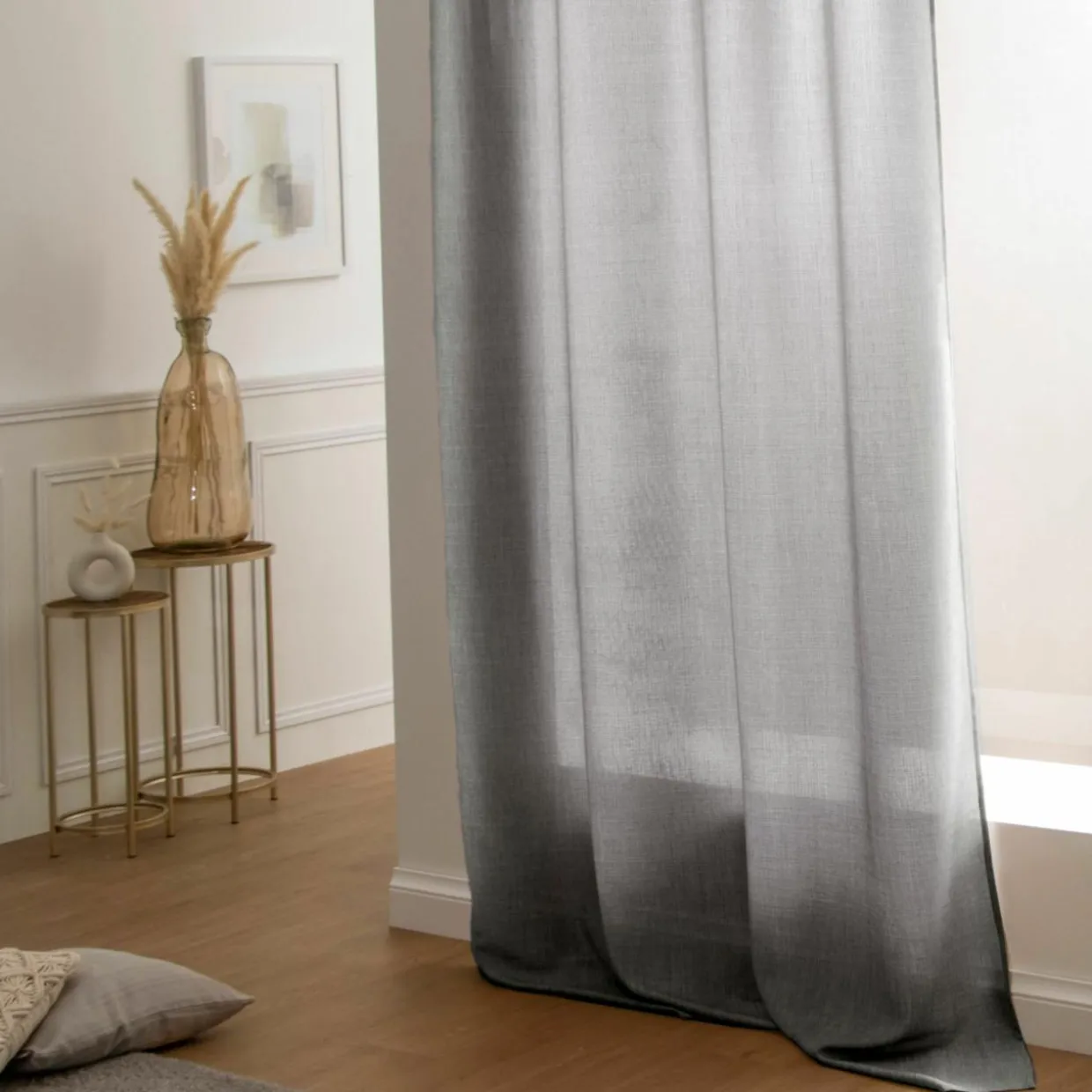 Rideau oeillets (140 x 260 cm) Béa Anthracite
