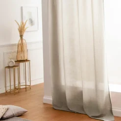 Rideau oeillets (140 x 260 cm) Bea Taupe clair