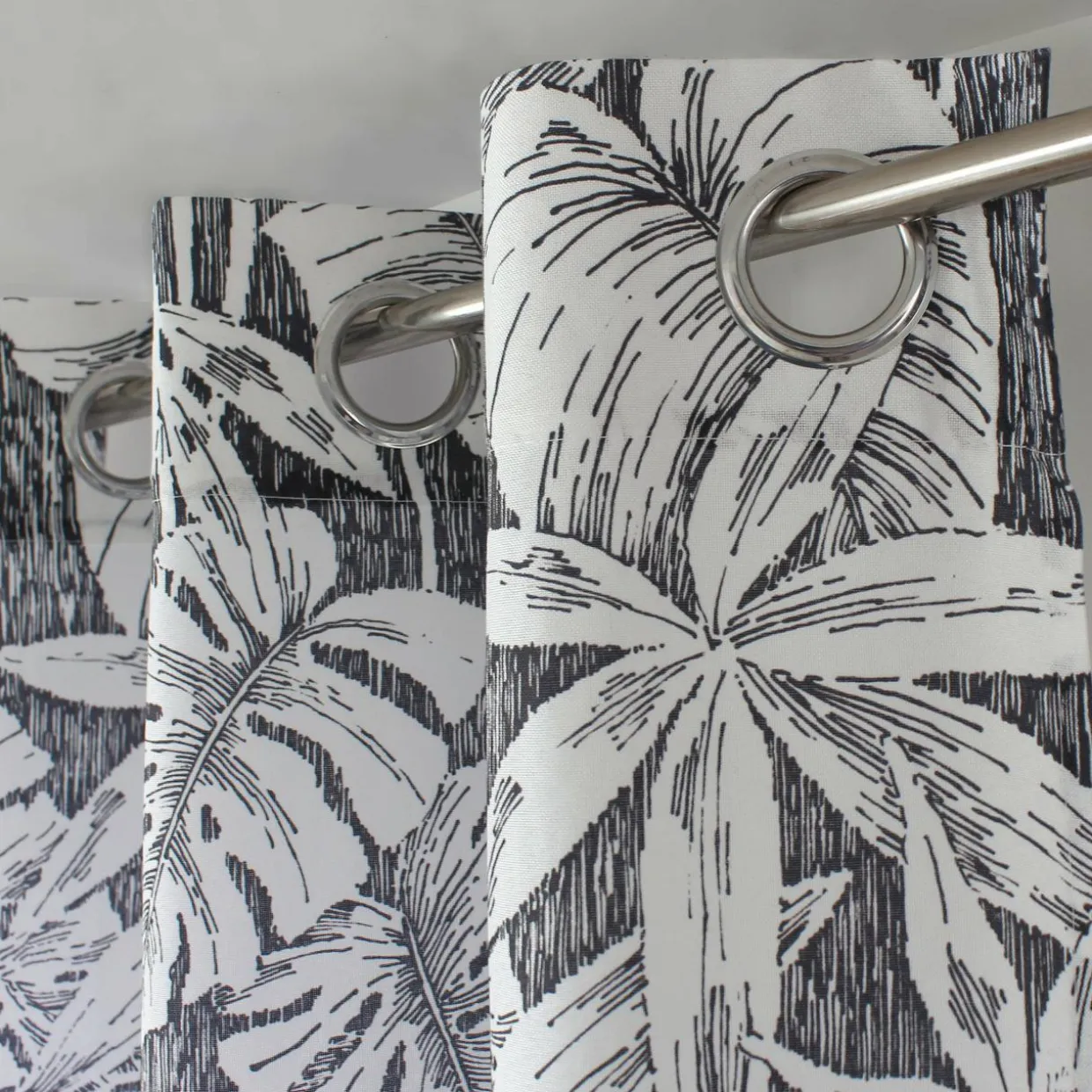 Rideau oeillets (135 x 240 cm) Bundi Gris foncé