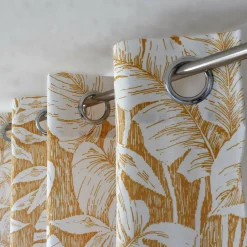 Rideau oeillets (135 x 240 cm) Bundi Jaune moutarde