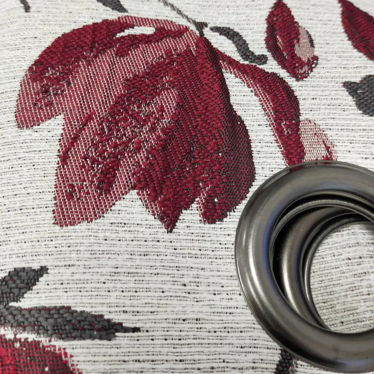 Rideau oeillets (135 x 250 cm) Magnolia Rouge