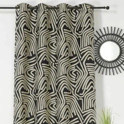 Rideau oeillets (140 x 260 cm) Nairobi Noir