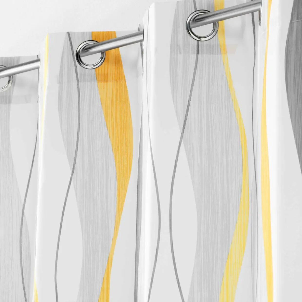 Rideau oeillets (140 x 260 cm) Ondulys Blanc