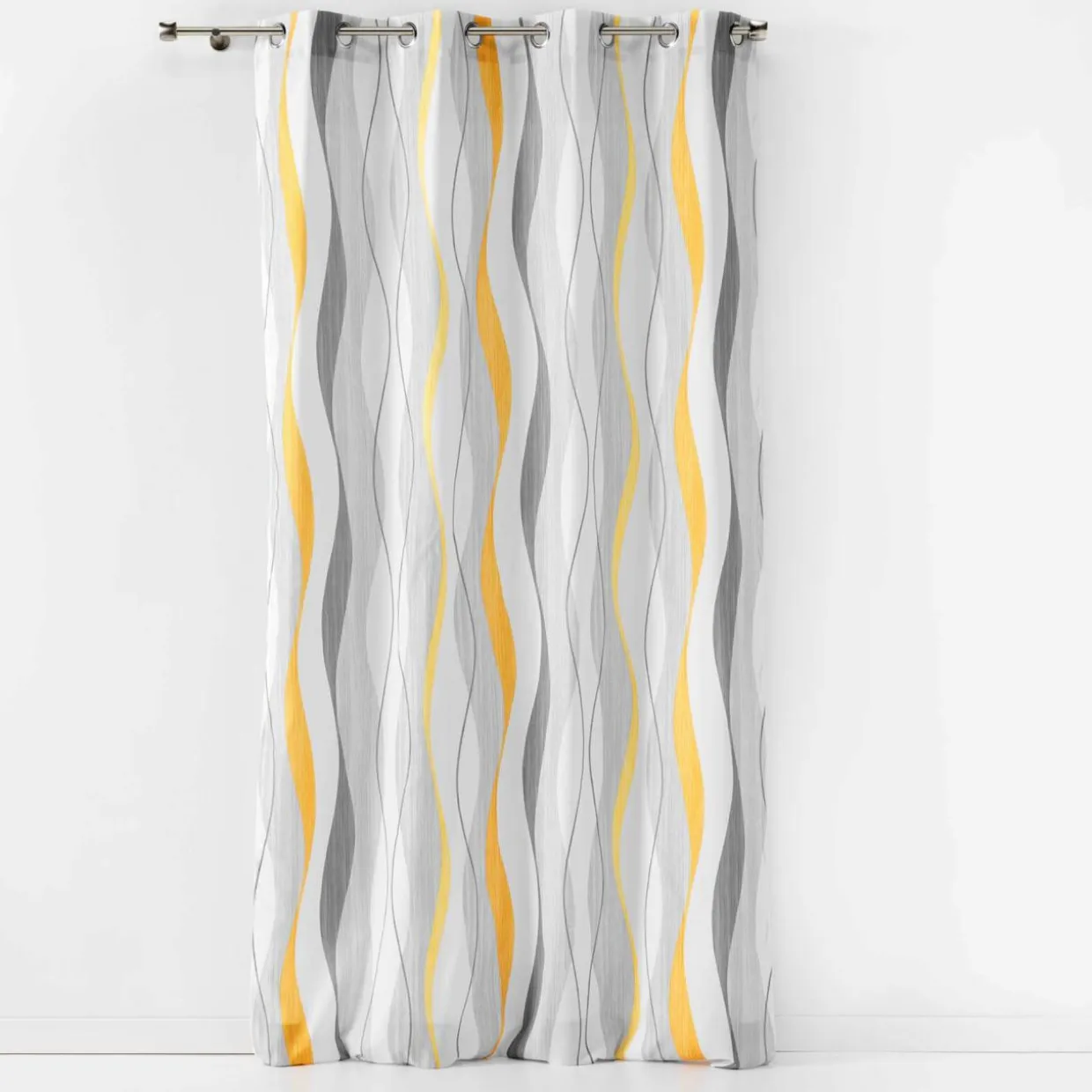 Rideau oeillets (140 x 260 cm) Ondulys Blanc