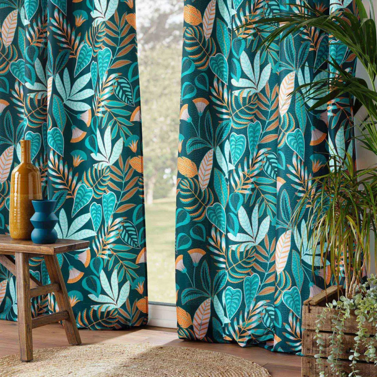Rideau oeillets (140 x 280 cm) Tilda Vert