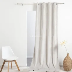 Rideau oeillets (140 X 260 cm) Velours Ivoire
