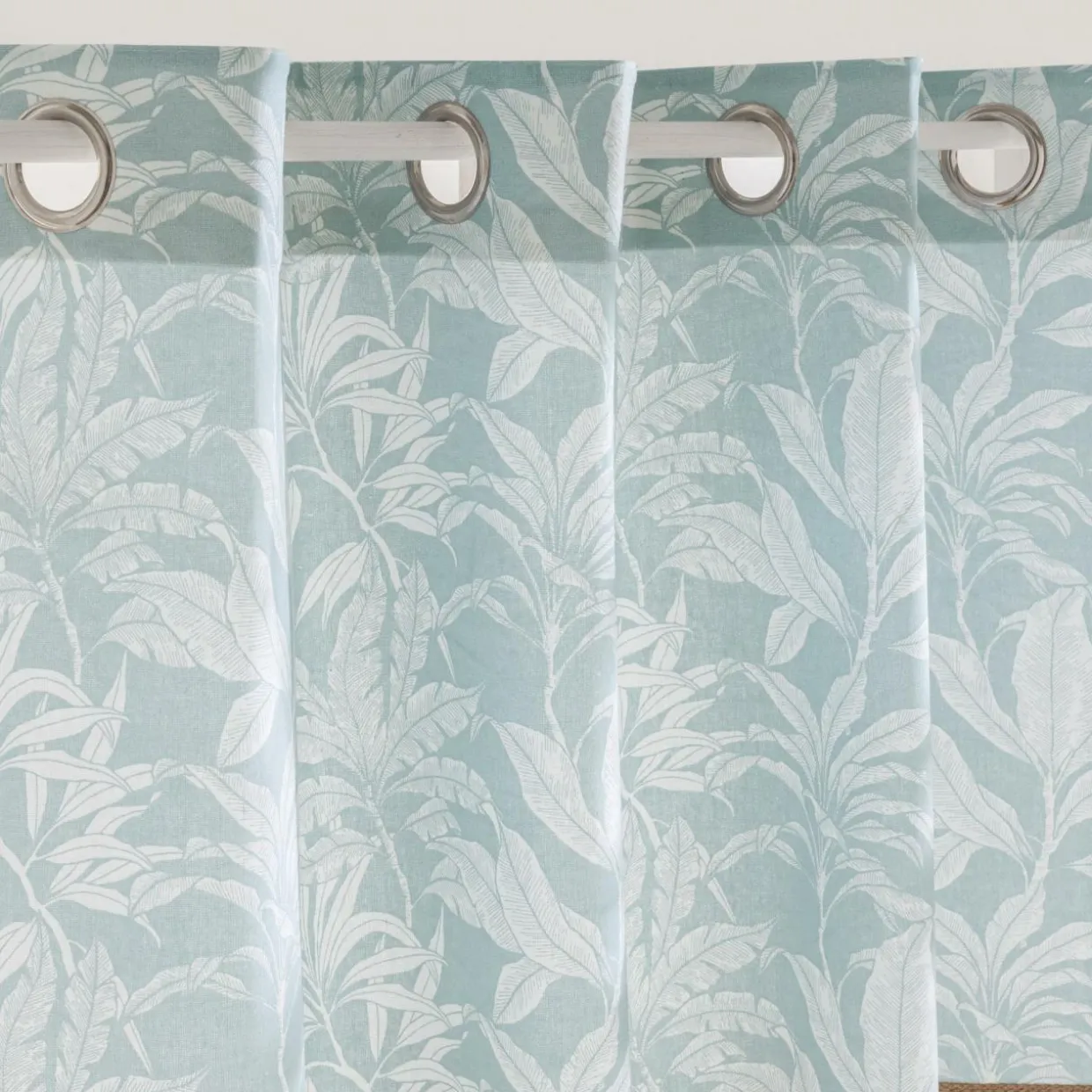 Rideau polycoton (140 x 240 cm) Hera Bleu