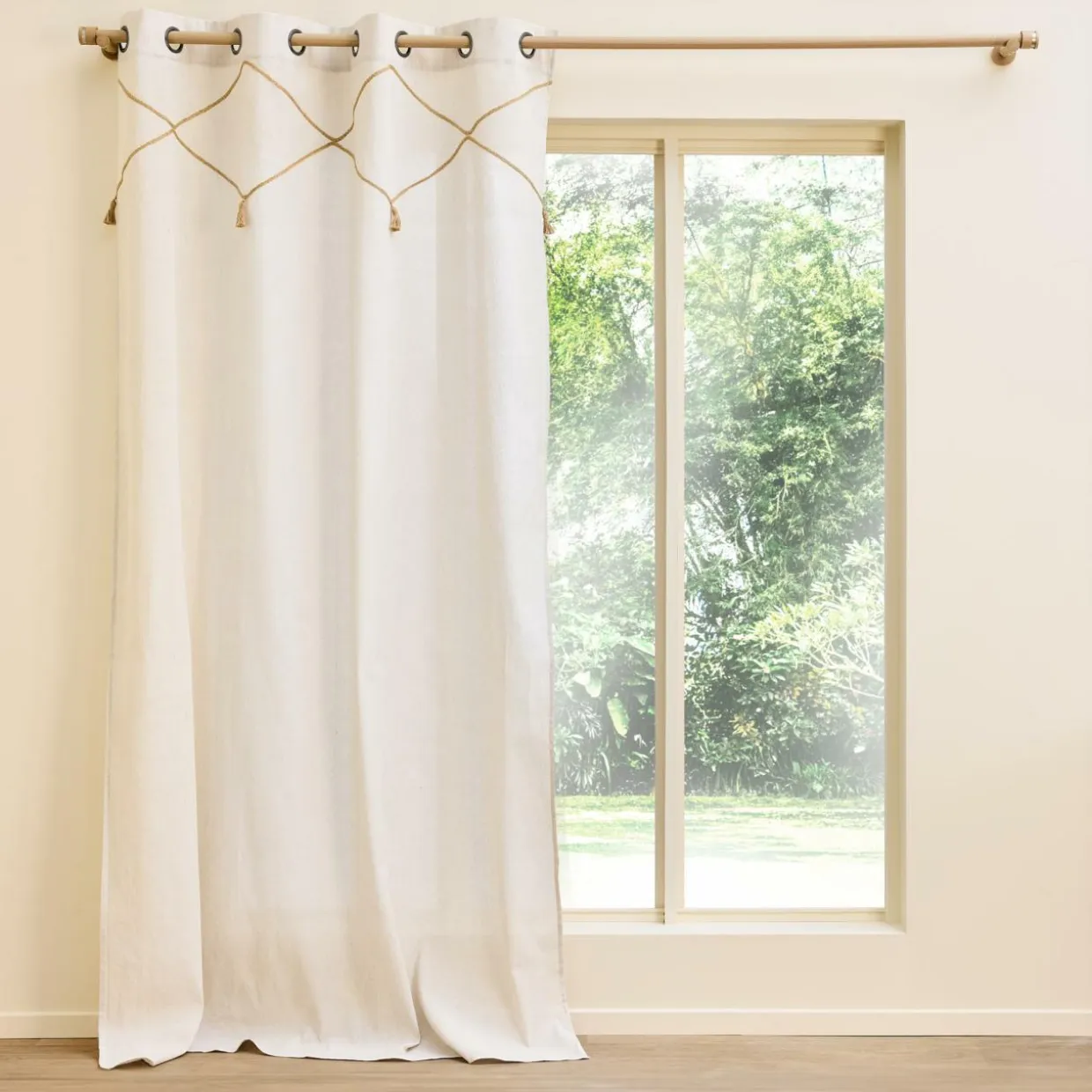 Rideau polycoton (140 x 240 cm) Lacia Beige