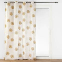 Rideau polycoton (140 x 240 cm) Lotus Jaune ocre
