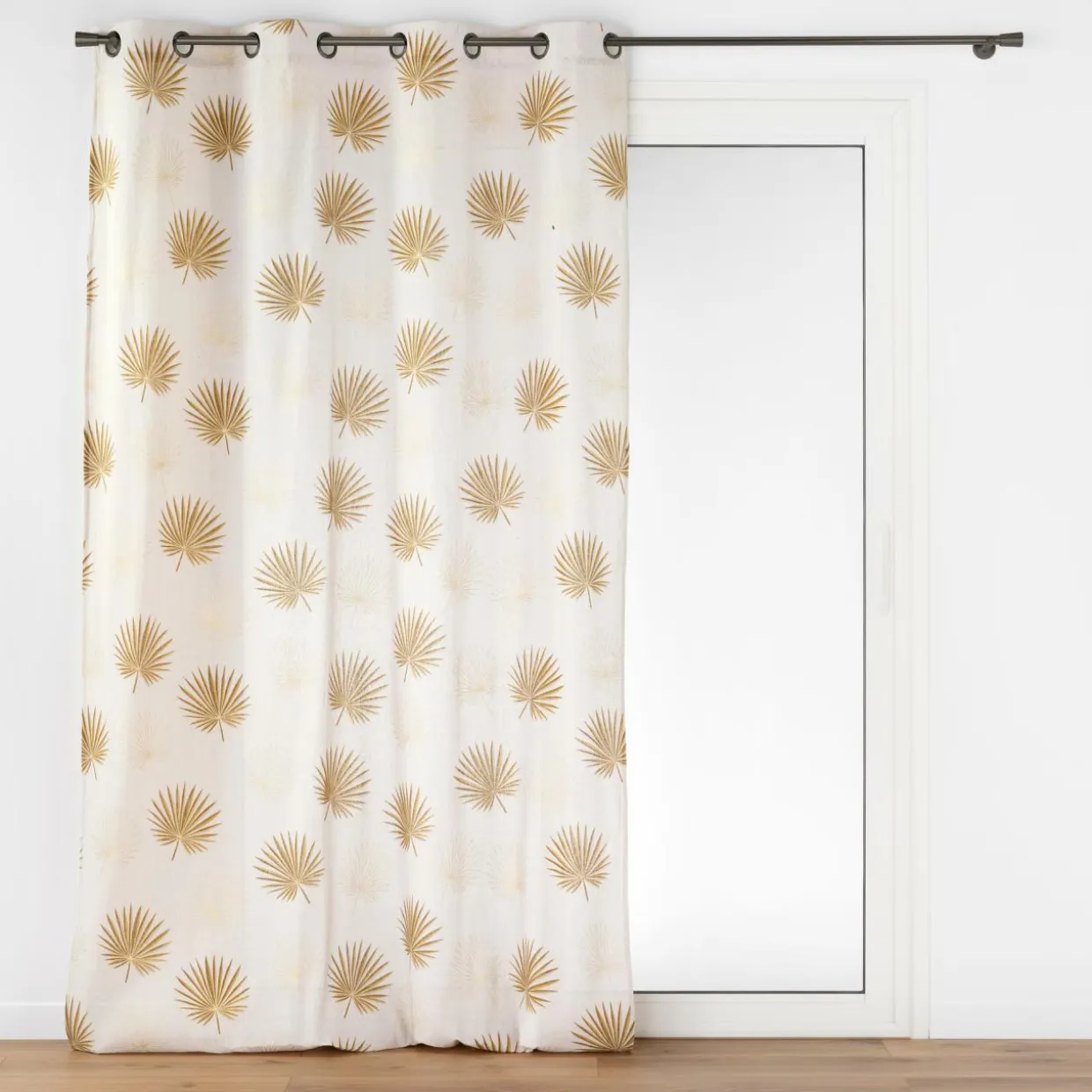Rideau polycoton (140 x 240 cm) Lotus Jaune ocre