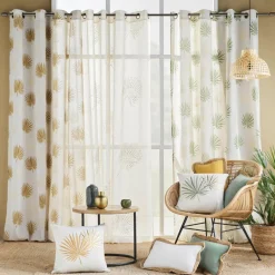 Rideau polycoton (140 x 240 cm) Lotus Jaune ocre