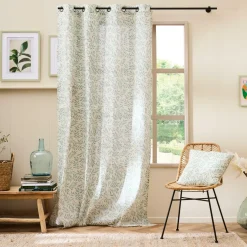 Rideau polycoton (140 x 240 cm) Naya Vert sauge