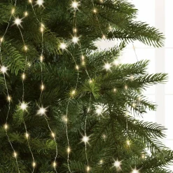 Rideau pour sapin H2,10 m 672 Micro LED Flashing light Blanc chaud