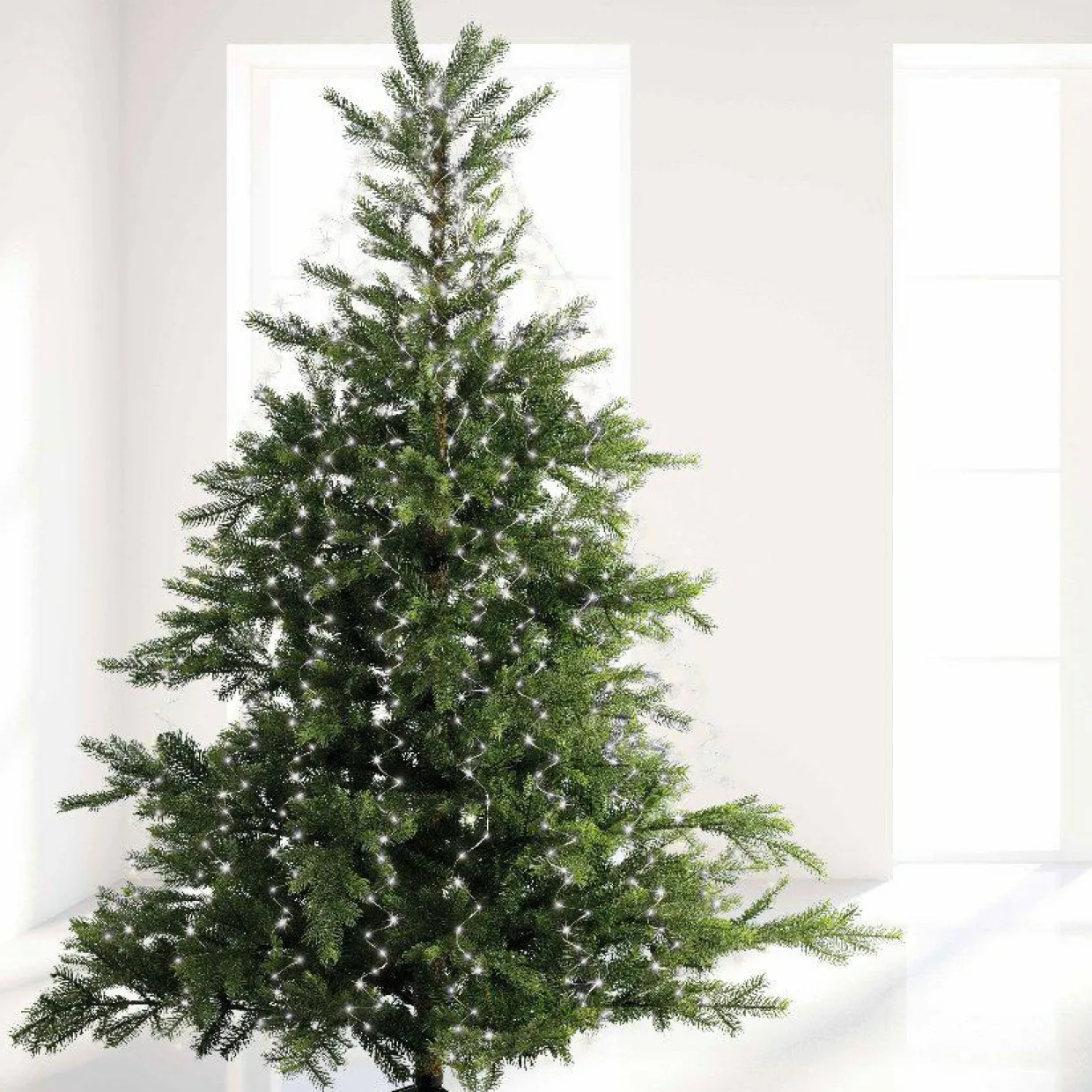 Rideau pour sapin H2,10 m 672 Micro LED Flashing light Blanc froid