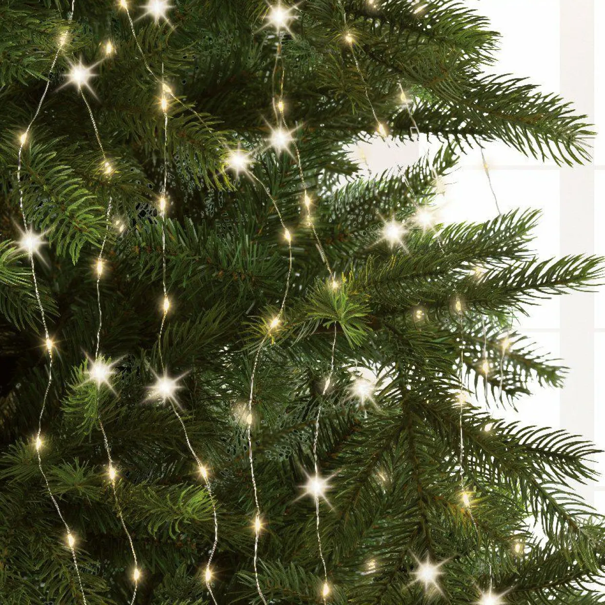 Rideau pour sapin H2,40 m 832 Micro LED Flashing light Blanc chaud