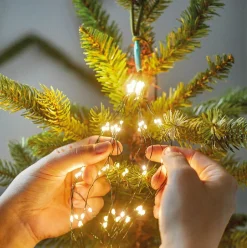 Rideau pour sapin H1,80 m 408 Micro LED Flashing light Blanc chaud