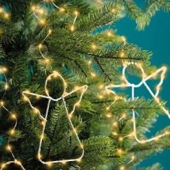Rideau pour sapin Micro Led H2,10 m 762 LED Ange Blanc très chaud