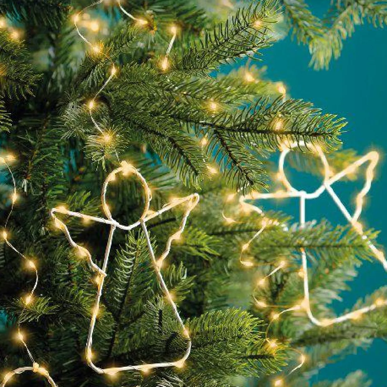 Rideau pour sapin Micro Led H2,10 m 762 LED Ange Blanc très chaud
