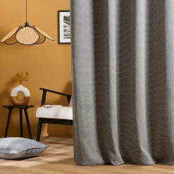 Rideau tissage jacquard (140 x 240 cm) Oscar Gris anthracite