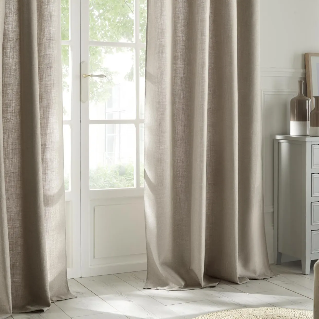 Rideau tissé (140 x 260 cm) Clem Beige lin