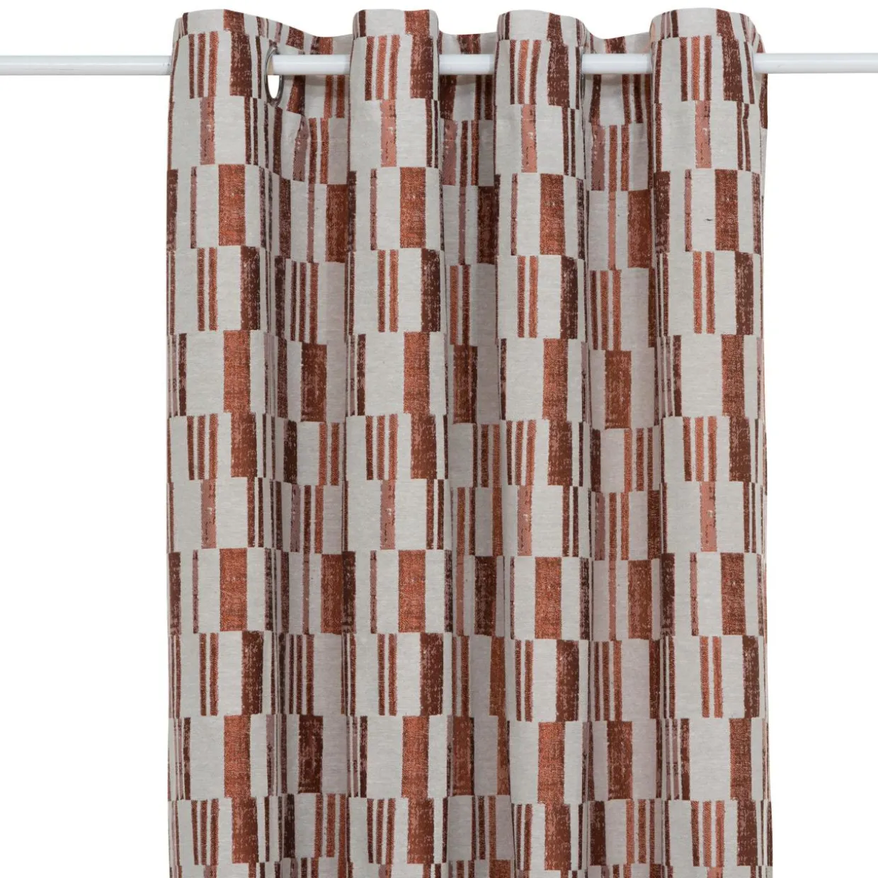 Rideau tissé (140 x 260 cm) Leyna Terracotta