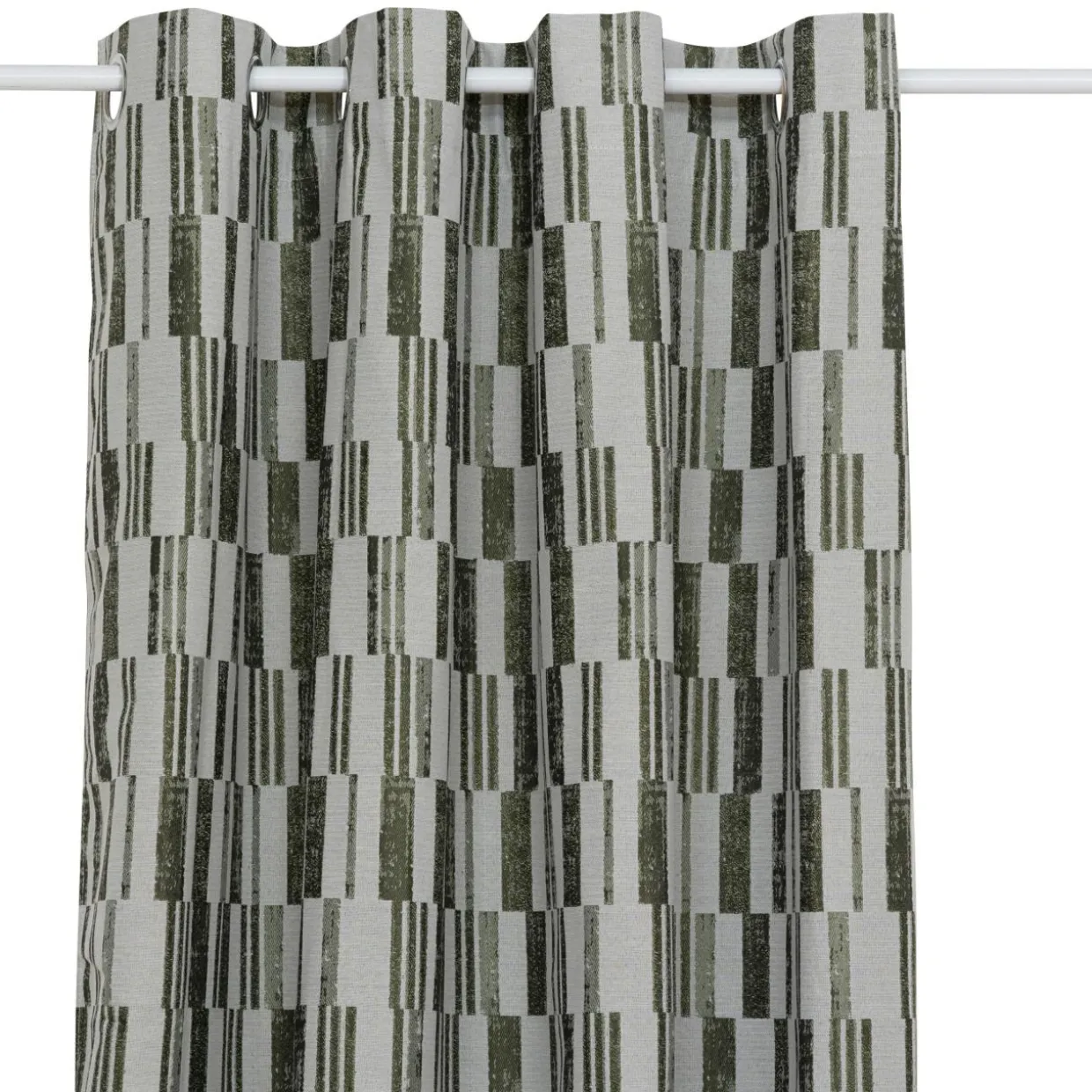 Rideau tissé (140 x 260 cm) Leyna Vert kaki