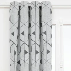 Rideau tissé (140 x 260 cm) Maloé Gris
