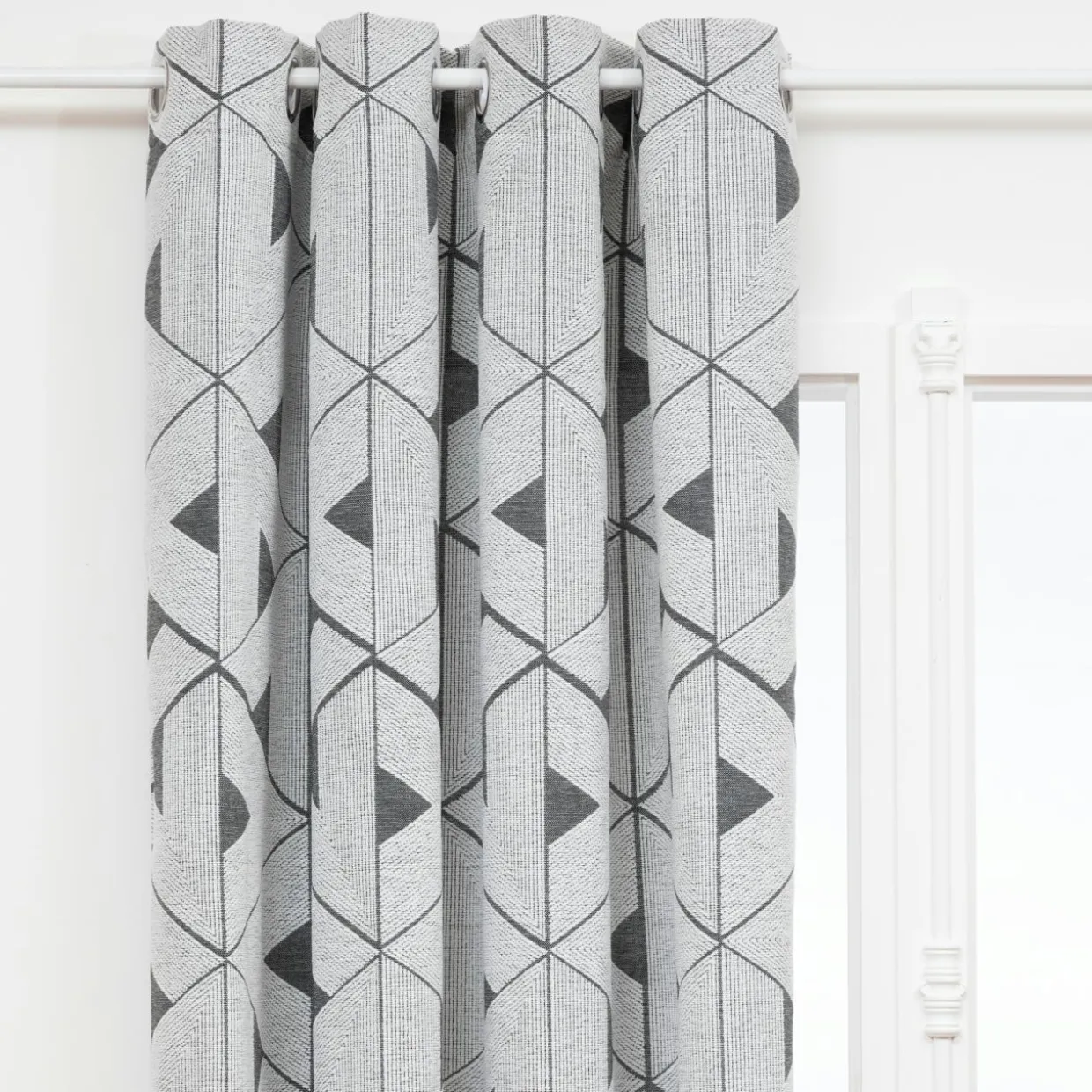Rideau tissé (140 x 260 cm) Maloé Gris