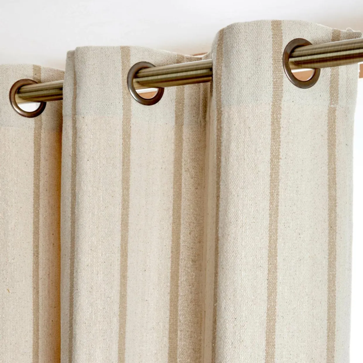 Rideau toile de coton (135 x 260 cm) Ocealys Beige