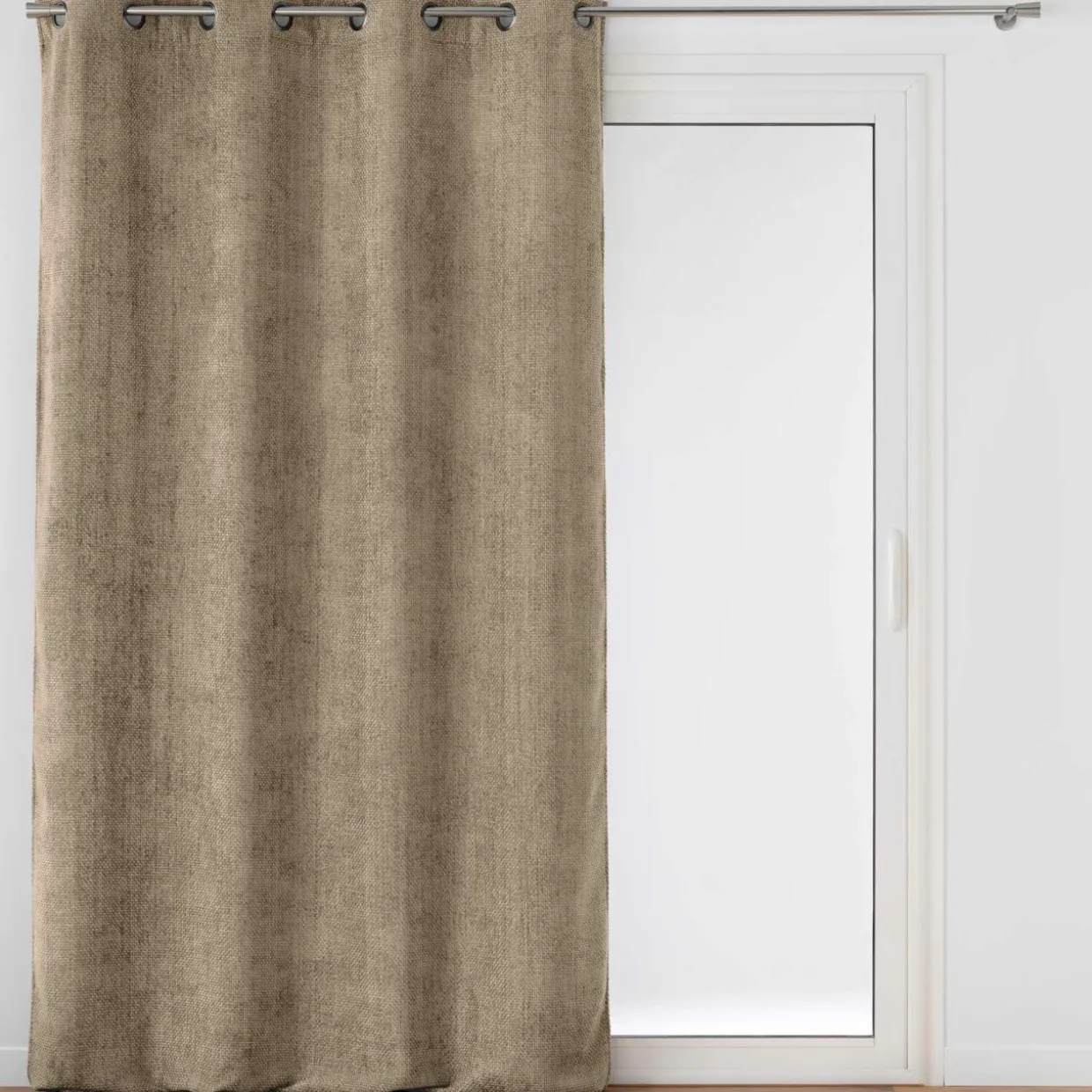 Rideau velours chenille (140 x 260 cm) Leo Beige