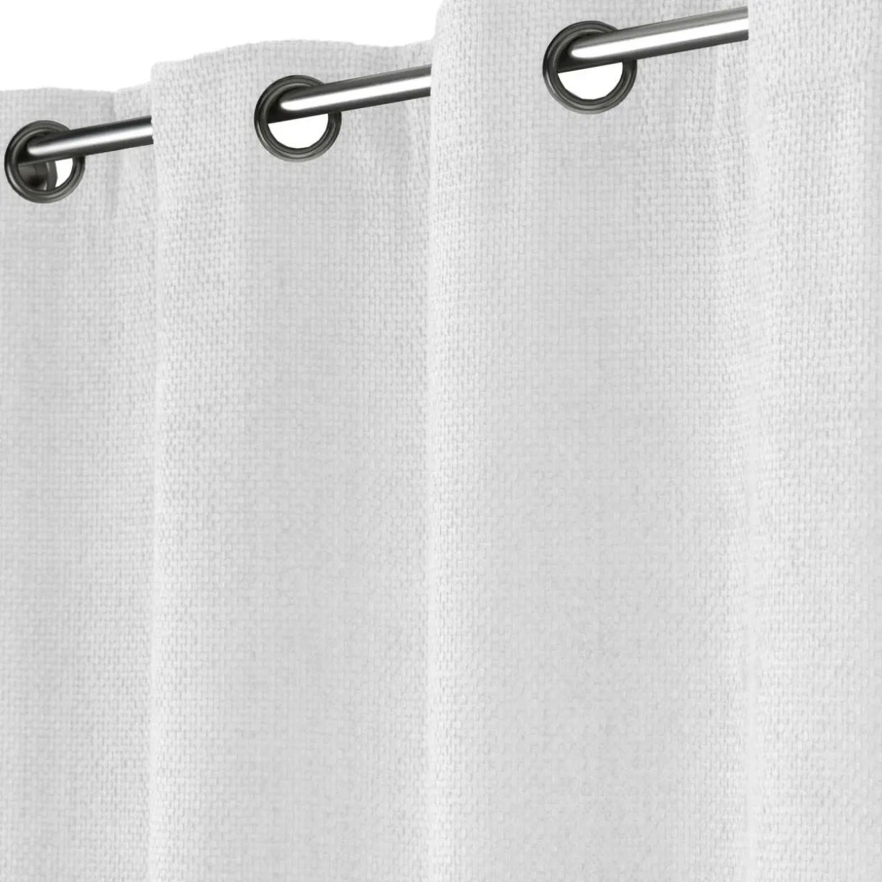 Rideau velours chenille (140 x 260 cm) Leo Blanc