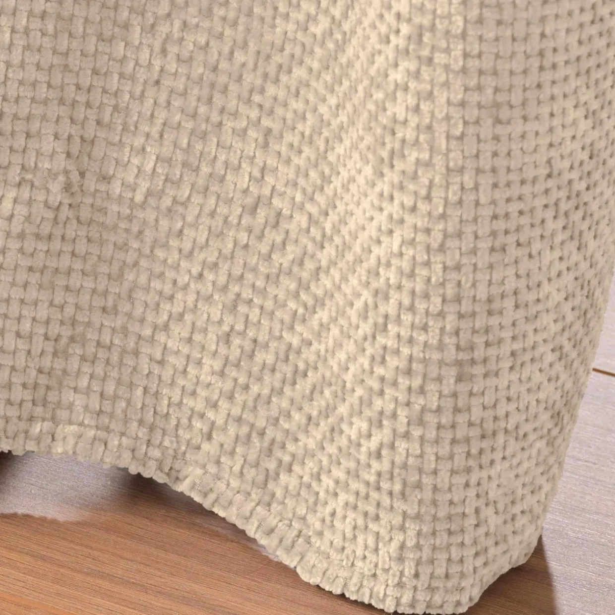 Rideau velours chenille (140 x 260 cm) Leo Ecru