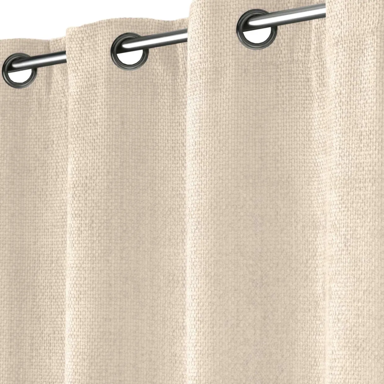 Rideau velours chenille (140 x 260 cm) Leo Ecru