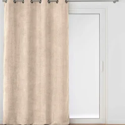 Rideau velours chenille (140 x 260 cm) Leo Ecru