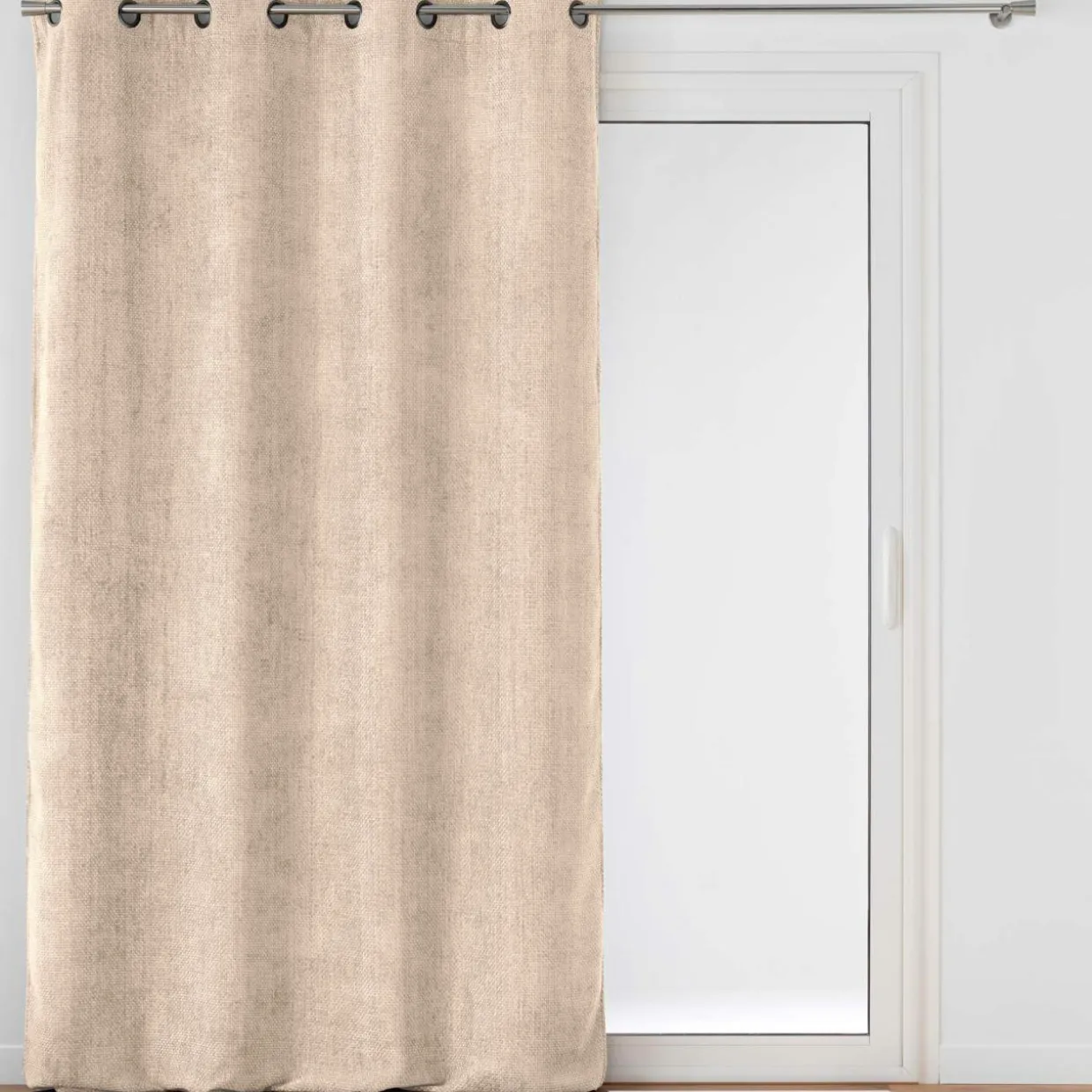 Rideau velours chenille (140 x 260 cm) Leo Ecru