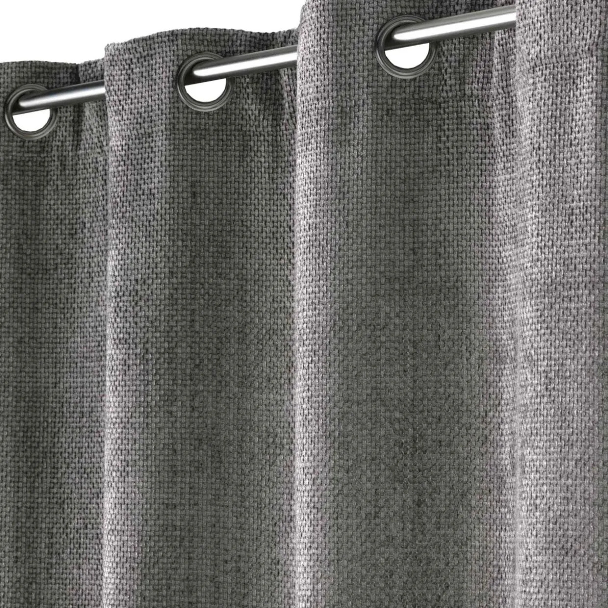 Rideau Velours Chenille (140 x 260 cm) Leo Gris Anthracite