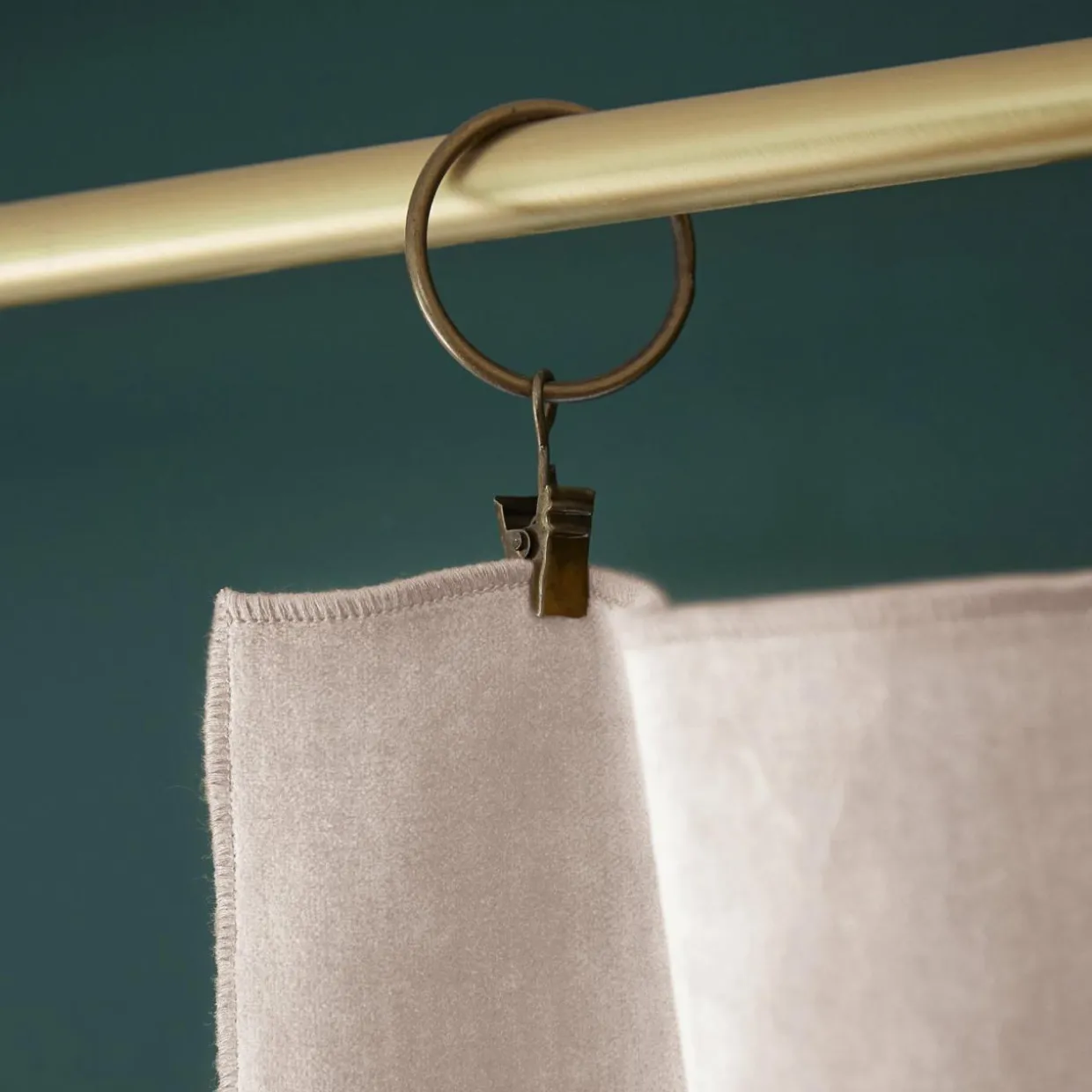 Rideau velours de coton ajustable (140 x max 270 cm) Victor Beige pampa