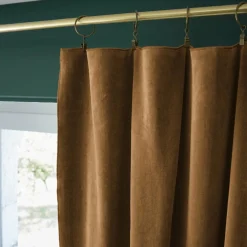 Rideau velours de coton ajustable (140 x max 270 cm) Victor Camel