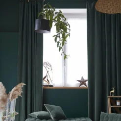 Rideau velours de coton ajustable (140 x max 270 cm) Victor Gris ardoise