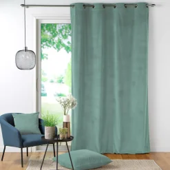 Rideau velours (140 x 260 cm) Casual Vert sauge