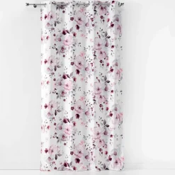 Rideau (140 x 240 cm) Velvet flower Blanc