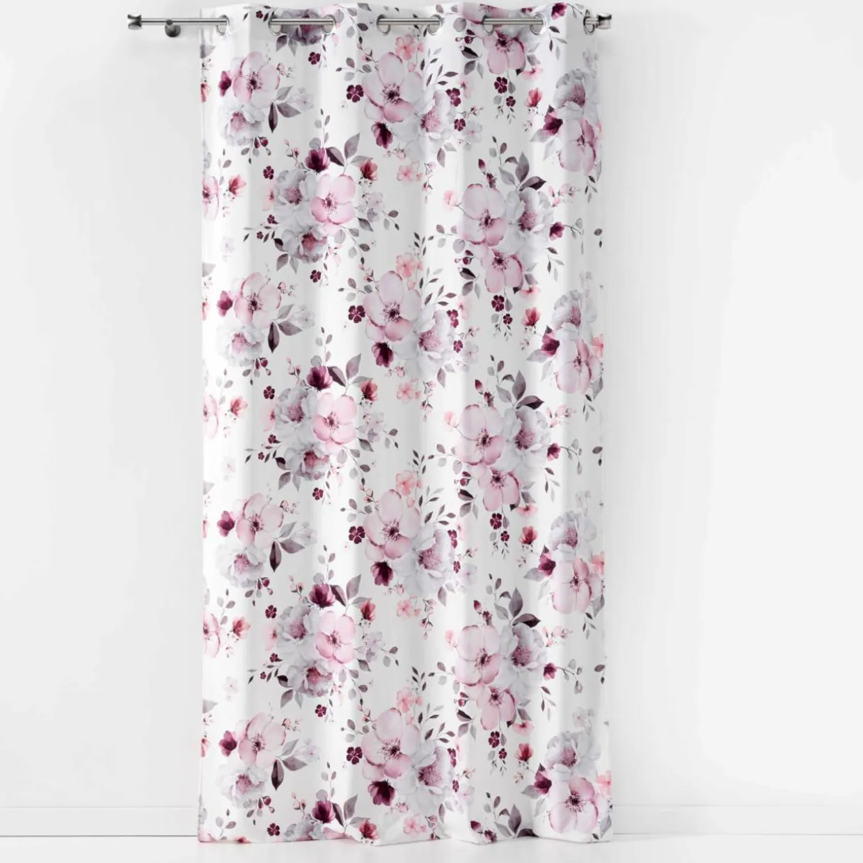 Rideau (140 x 240 cm) Velvet flower Blanc