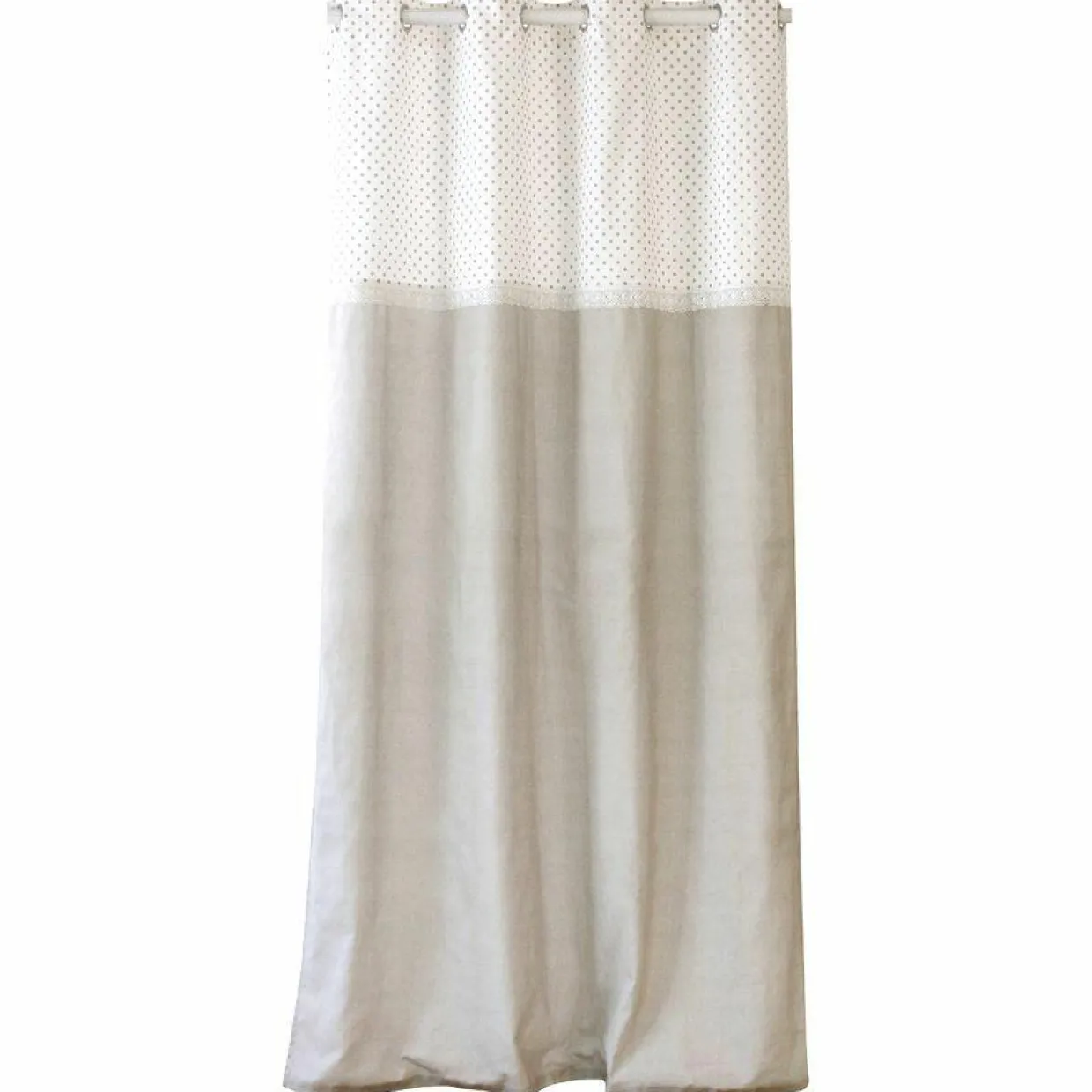 Rideau (140 x H240 cm) Romantique dentelle Beige