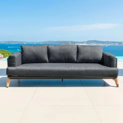 Salon de jardin aluminium 12 places 8 pcs Monte Carlo Gris anthracite