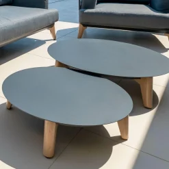 Salon de jardin aluminium 2 places 3 pcs Monte Carlo Gris anthracite