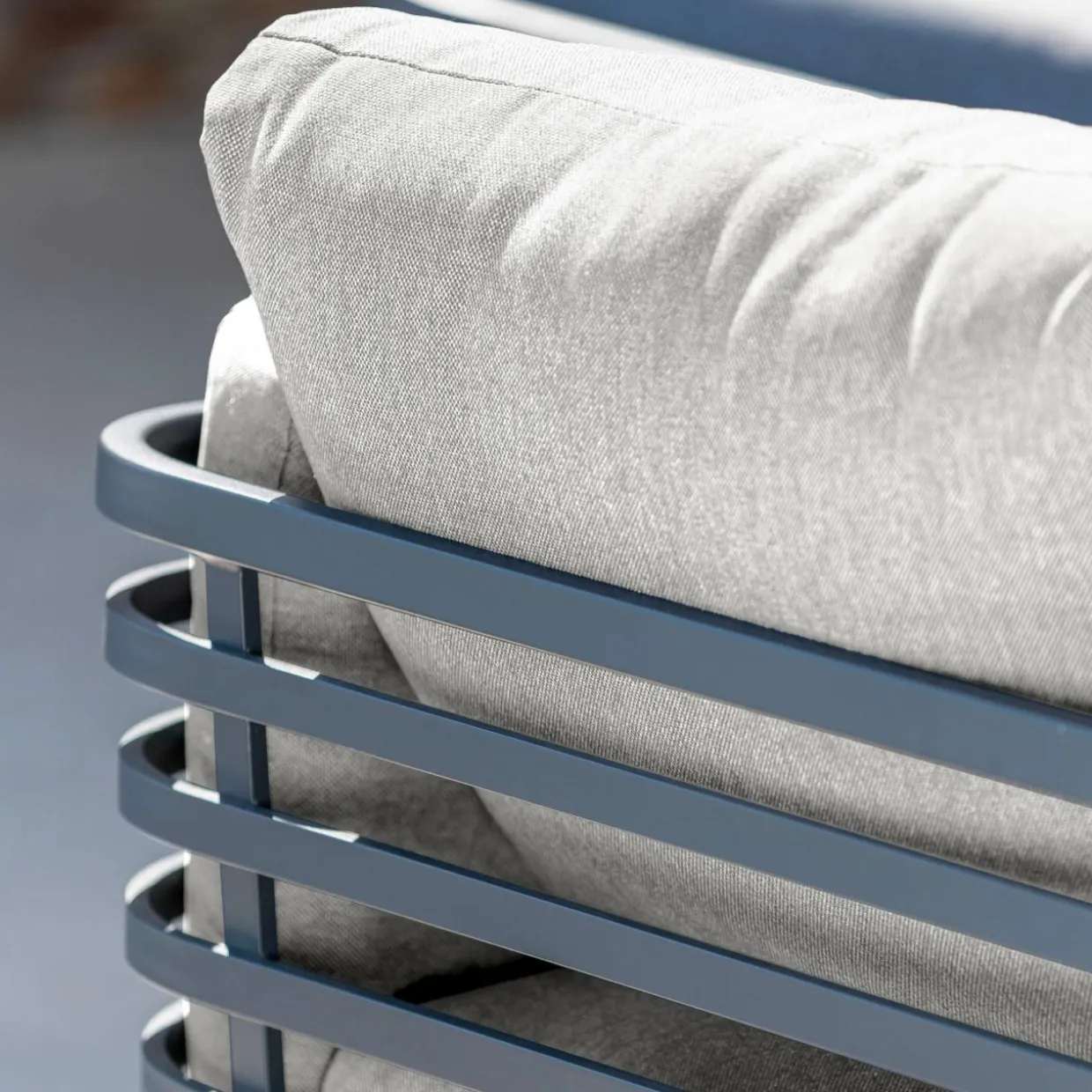 Salon de jardin aluminium 7 places 6 pcs Monte Carlo Gris anthracite et gris clair