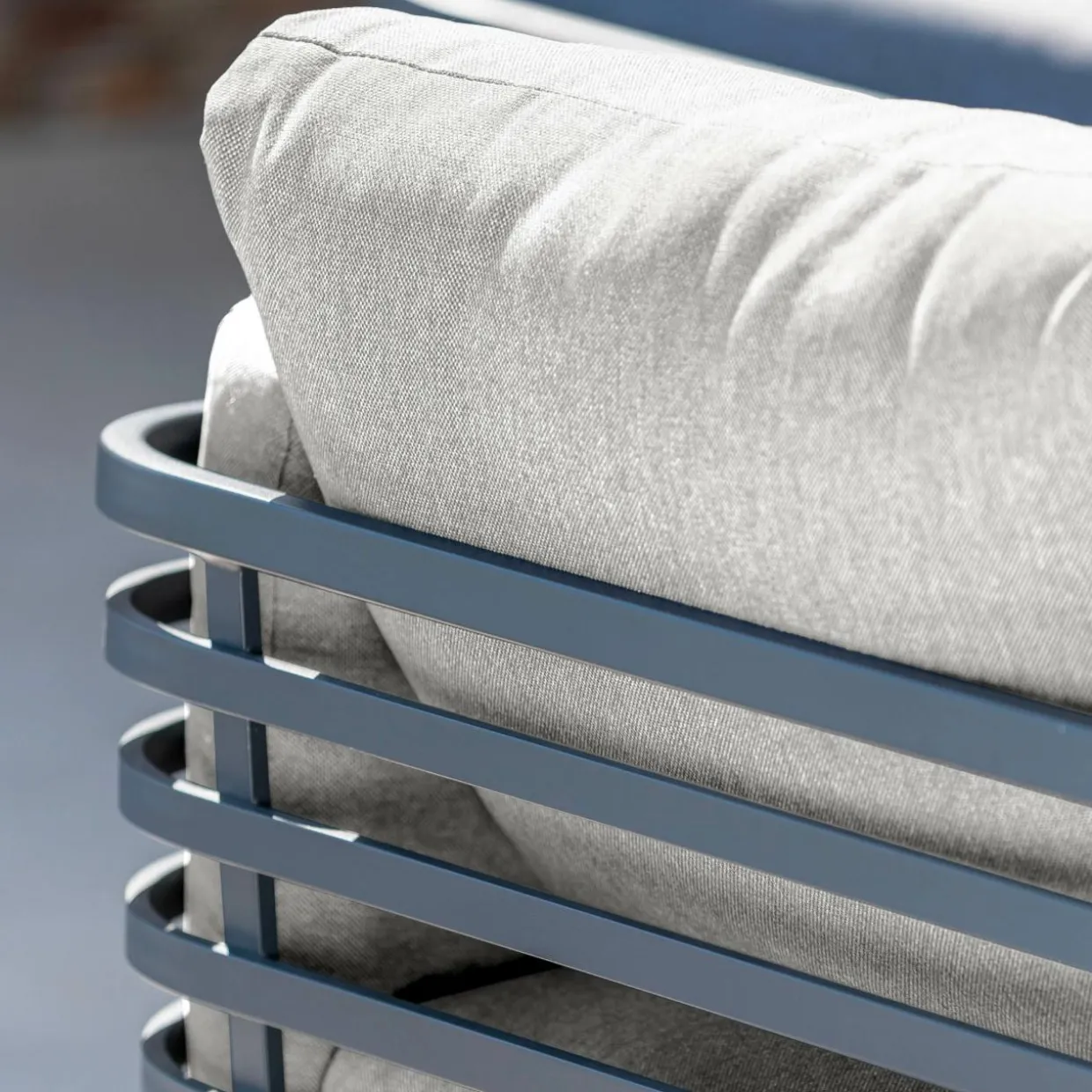Salon de jardin aluminium 8 places 6 pcs Monte Carlo Gris anthracite et gris clair