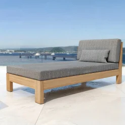Salon de jardin d'angle en bois d'acacia 5 places 5 pcs Borneo Gris anthracite