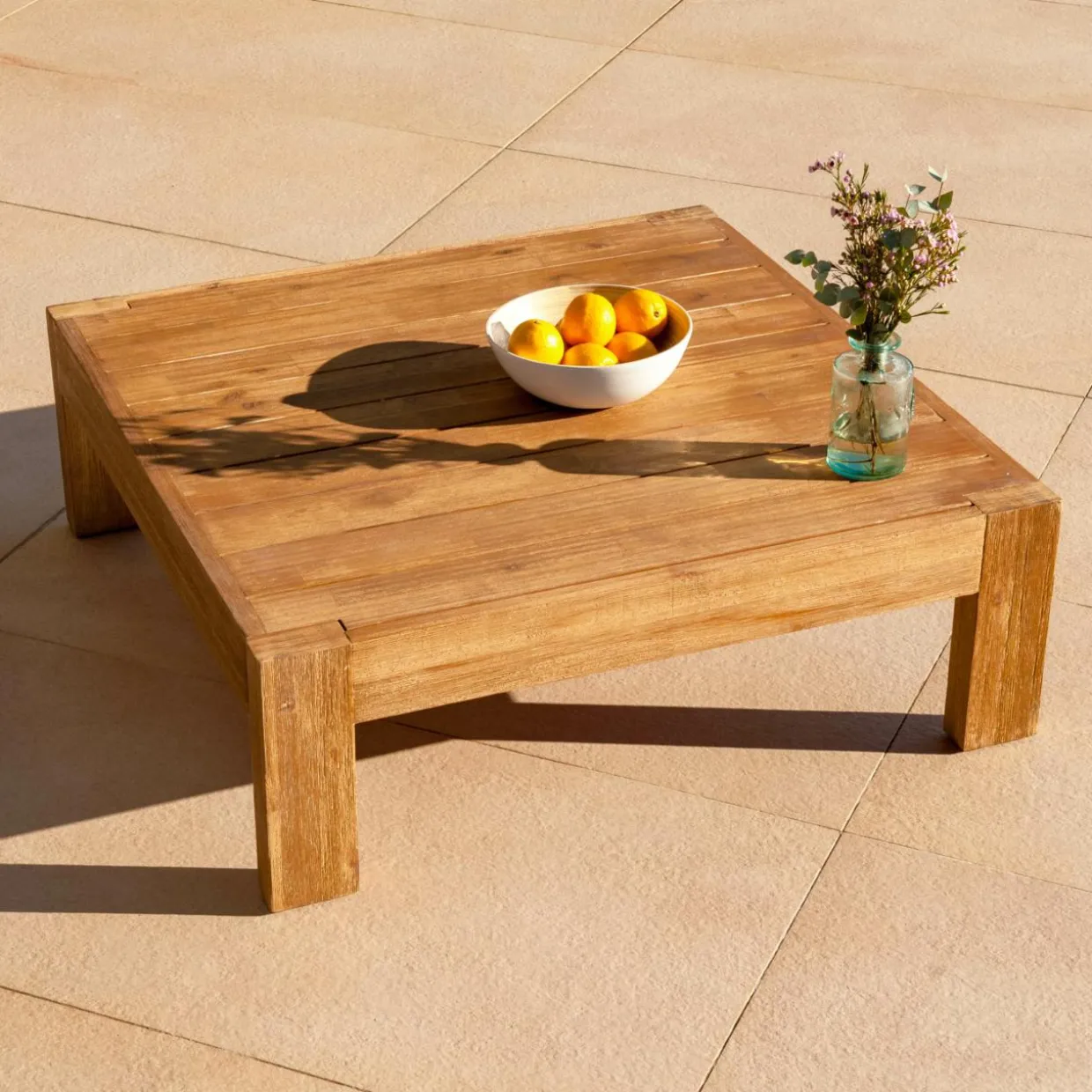 Salon de jardin d'angle en bois d'acacia 6 places 5 pcs Borneo Gris anthracite