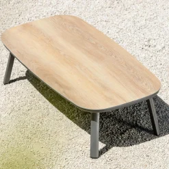 Salon de jardin en aluminium 5 places 4 pcs Amalfi Gris anthracite et gris clair